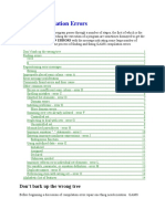 Errores de Gams PDF