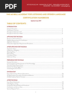 The Ag Bell Academy For Listening and Spoken Language Certification Handbook