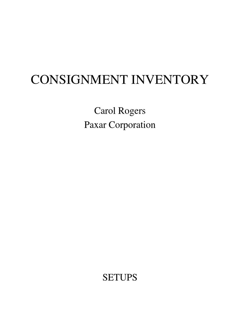 Consignment Inventory | PDF
