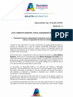 Boletín Operativo Quincenario de La Asunción