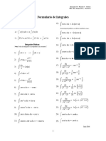 Formulario de Integrales Parciales - Matemática Universitaria
