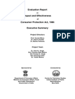 Evaluation of Consumer Protection Act