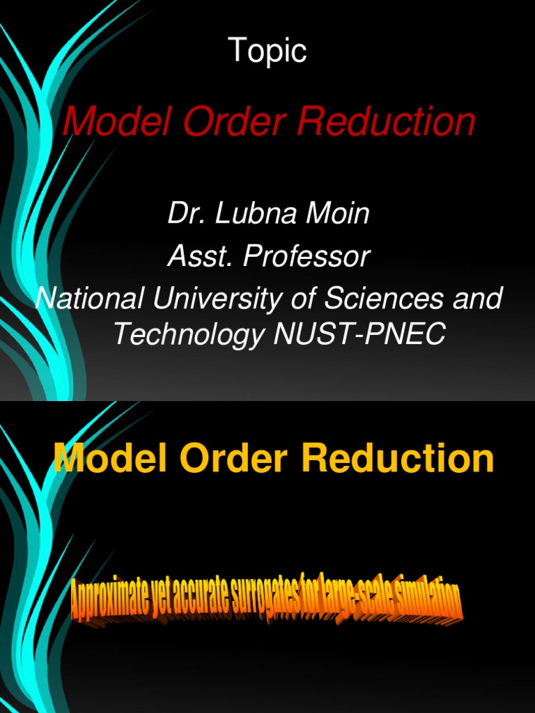 research paper on model order reduction