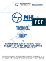 L&T-MHI Boilers technical diary for Jaypee Nigrie STPP 2x660 MW SGA package