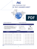 Global Reasoning Test - Answer Sheet PDF