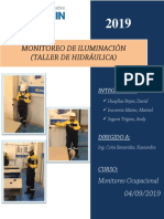 Monitoreo iluminación taller hidráulica Cetemin 2019