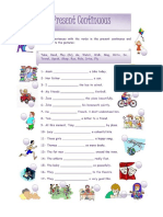 Present Continuous and Possessive Adjectives-Pronouns