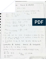 Reacción química de combustibles