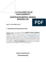 Solicitud Directiva Funcionamiento General Maken