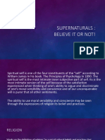 Supernaturals: Believe It or Not!
