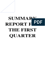 Report For The First Quarter