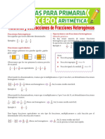 Adición y Sustracción de Fracciones Heterogéneas para Tercero de Primaria