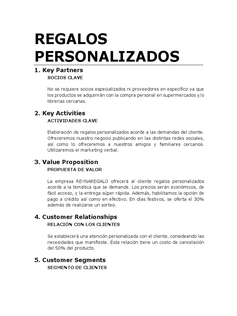 Business Lean Canvas | PDF | Cliente | Facebook