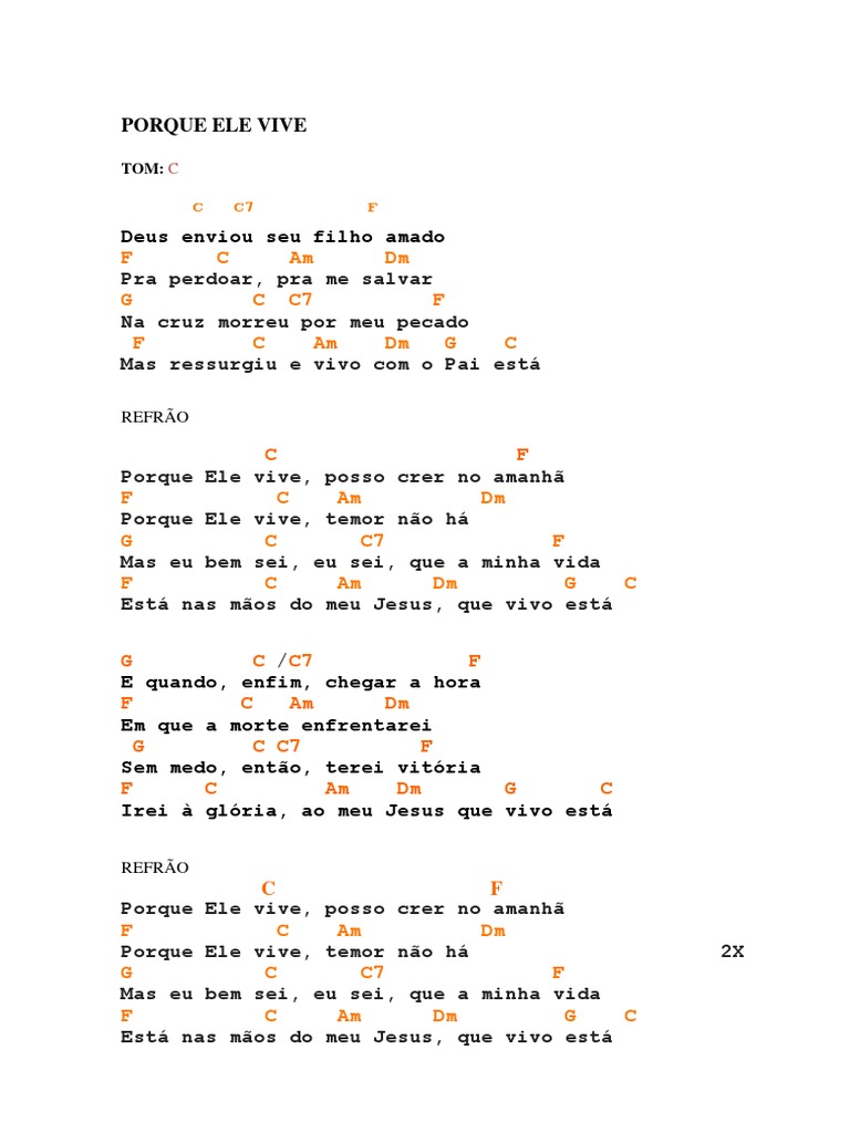 Por Que Ele Vive Cifra PDF