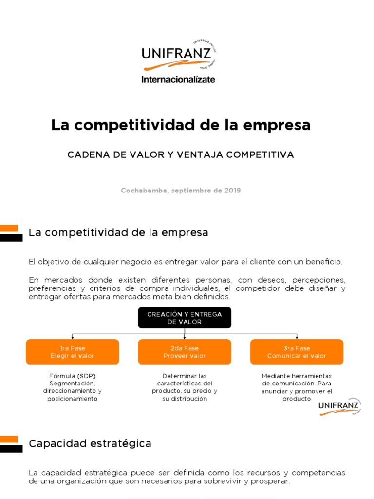 2 1 Competitividad en La Empresa | PDF | Cadena de valor | Producto ...