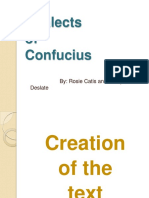 Analects of Confucius: By: Rosie Catis and Jenny Rose Deslate