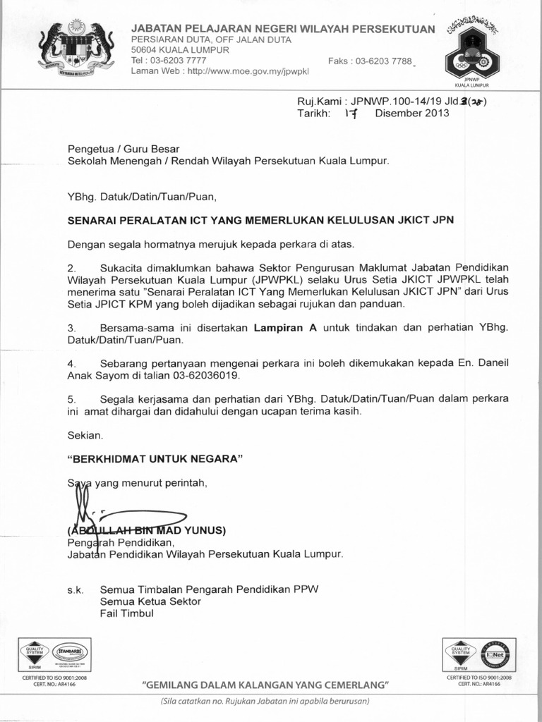 Senarai Peralatan Ict Yang Memerlukan Kelulusan Jkict Jpwpkl Pdf