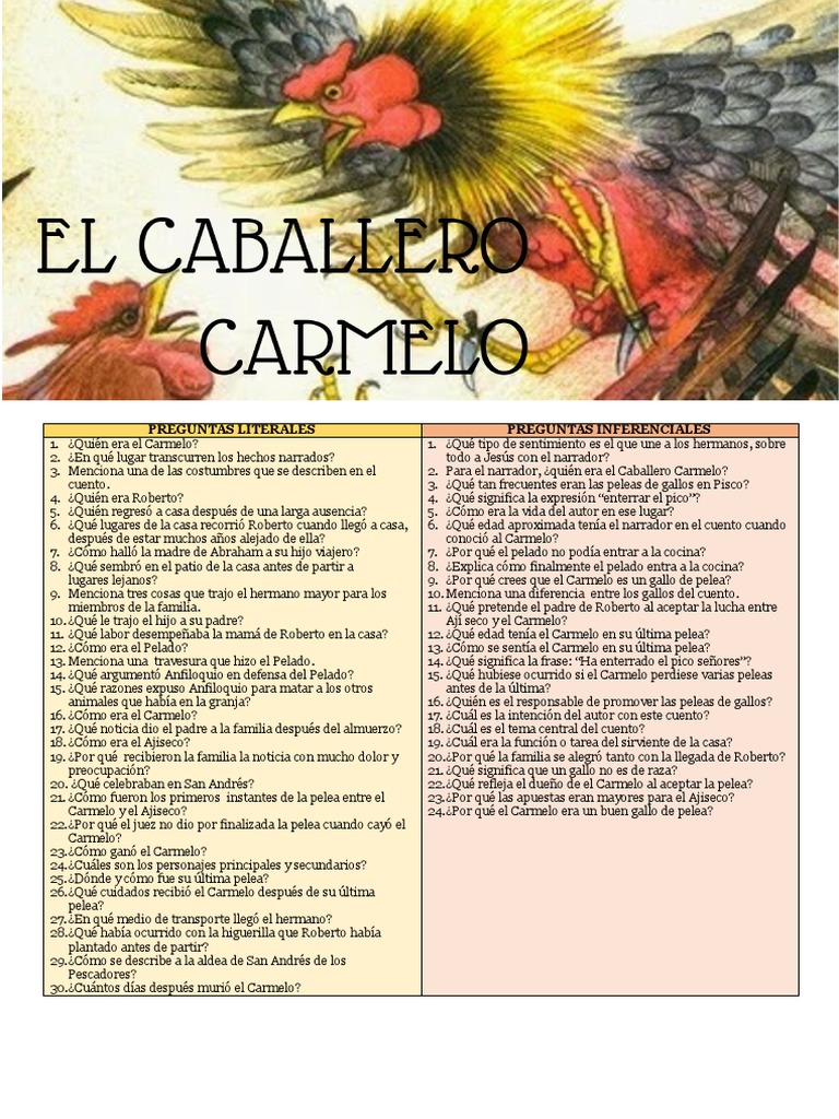 Preguntas literales preguntas inferenciales naturaleza