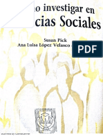 Como Investigar en Ciencias Sociales Completo Susan Pick & Ana Luisa López Editorial Trillas