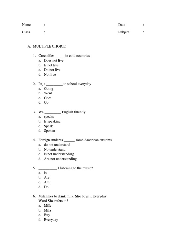 Soal Bahasa Inggris Kelas 7 Semester 2 | PDF | Language Arts & Discipline