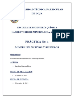 Mineralogia Aplicada Informe Nativos