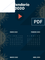 Calendario 2020 Azul