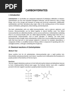 Expt 1 Carbohydrates