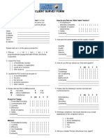 Client Survey Form: How Do You Find Our 'After Sales' Service? We Highly Value Your Satifaction! For That