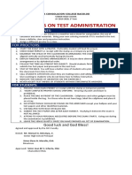 Guidelines For Test Administration