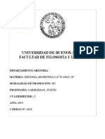 Historia Argentina I (1776-1862) B (Farberman) - 2c 2019