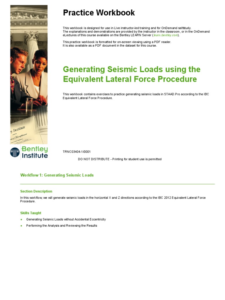 Generating Seismic Loads Using The Equivalent Lateral Force Procedure ...