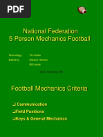 National Federation 5 Person Mechanics Football: Technology Tim Kiefer Edited by Octavio Herrera Bill Laude