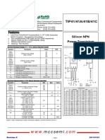 MCC TIP41/41A/41B/41C Power Transistors Spec Sheet