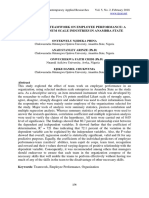 The Effect of Teamwork On Employee Performance: A Study of Medium Scale Industries in Anambra State