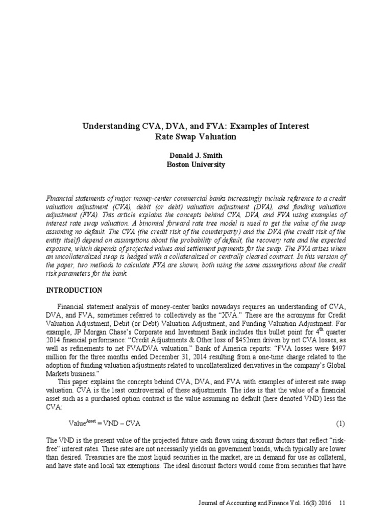 Understanding CVA FVA XVA | PDF | Swap (Finance) | Interest Rate Swap