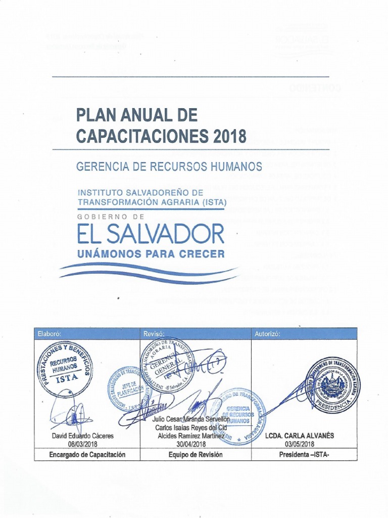 Plan Anual de Capacitación 2018 | PDF | Gestión de recursos humanos ...