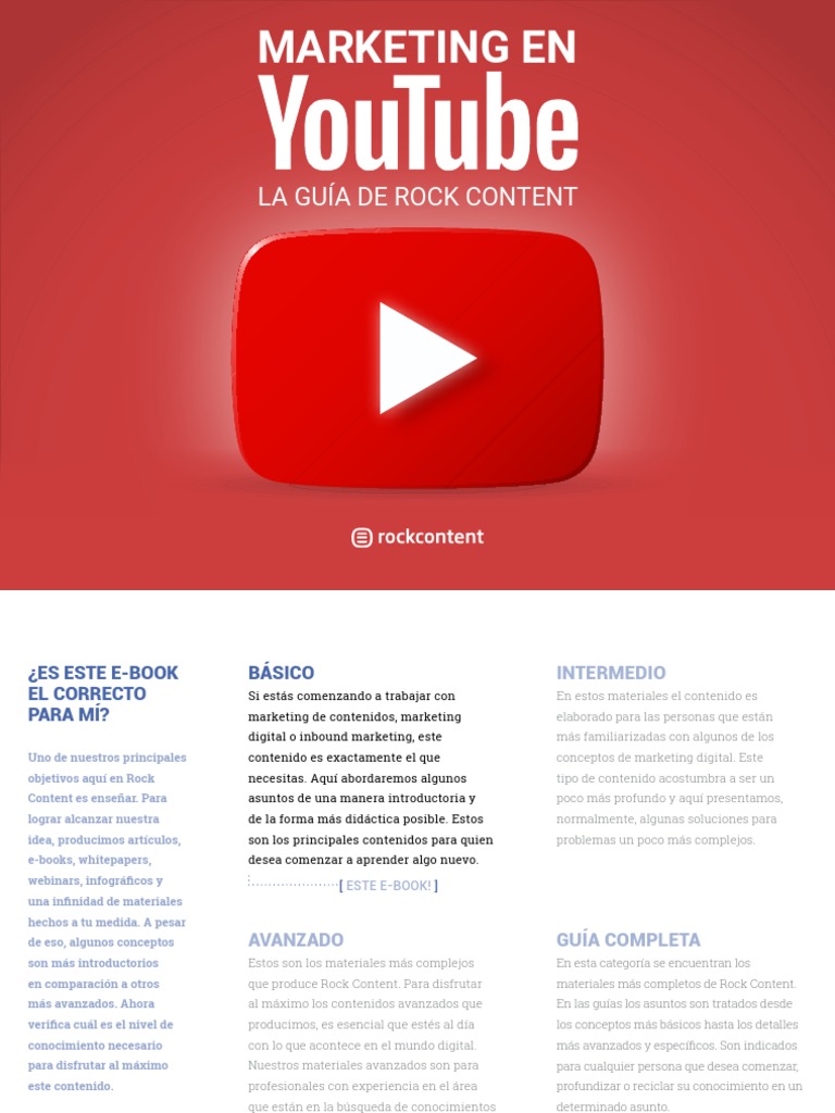 Marketing en Youtube PDF Youtube Posicionamiento en buscadores