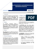 Políticas, Lineamientos y Procedimientos para Ajustadores Externos