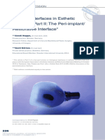 Biologic Interfaces in Esthetic Dentistry Part II