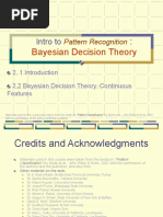 Bayesian Decision Theory: Intro To