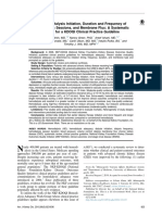 Timing of Dialysis Initiation Duration and Frequency of Hemodialysis Sessions and Membrane Flux a Systematic Review for a KDOQI Clinical Practice Guideline