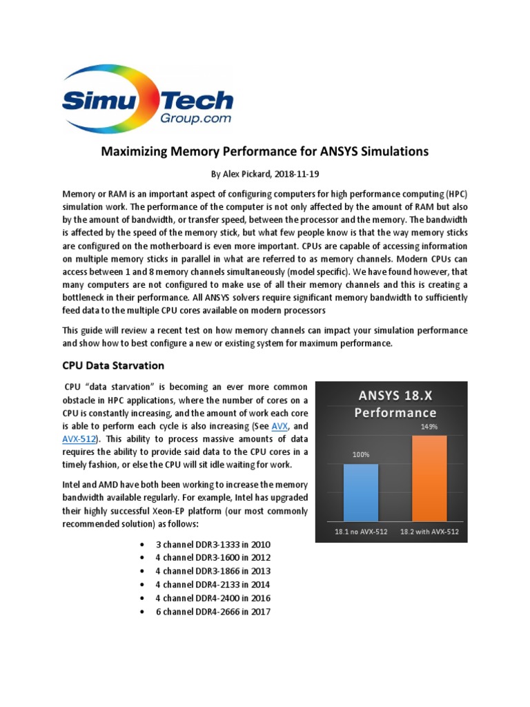 Maximize The Memory Performance Pdf Multi Core Processor Central