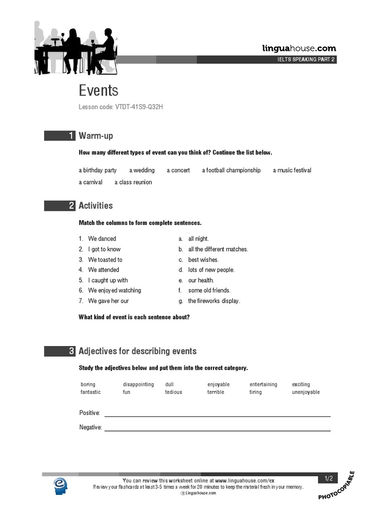 IELTS Speaking: Describing Events | PDF | Cognitive Science