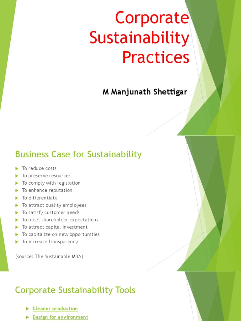 Corporate Sustainability Practices Pdf Sustainability Recycling