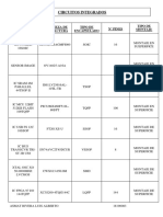 Circuitos Integrados: Nombre Descripcion #De Pieza de Manufactura Tipo de Encapsulado #Pines Tipo de Montaje