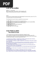 List of Q Codes in Aviation | PDF | Instrument Flight Rules | Visual ...