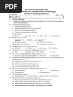 Information & Communication Technology I: Mid Year Examination 2015