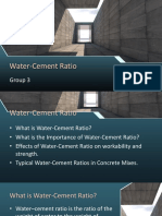 Water Cement Ratio