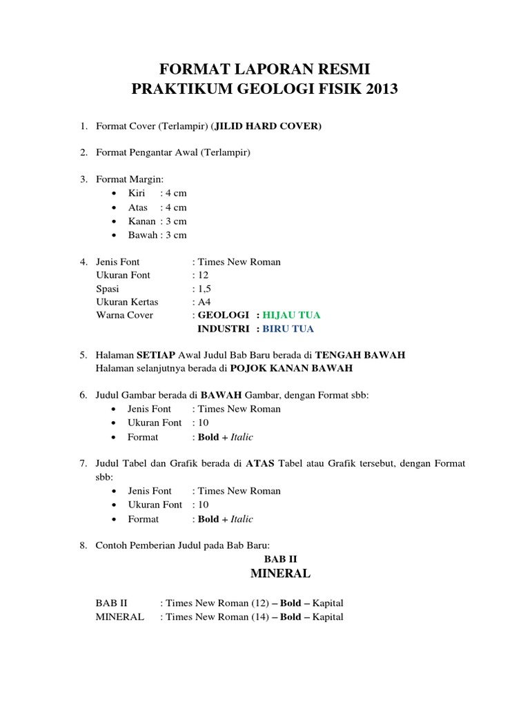 Format Laporan Resmi | PDF