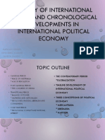 History of International System and Chronological Developments in International Political Economy